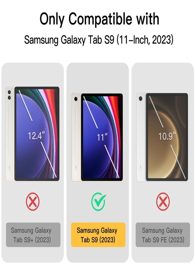 جي تيك جراب JETech لجهاز سامسونج جالاكسي تاب S9 مقاس 11 بوصة، غطاء خلفي شفاف ثلاثي الطي لحماية الجهاز اللوحي، يدعم شحن قلم S Pen، خاصية التشغيل/الإيقاف التلقائي (أبيض) - Image 2